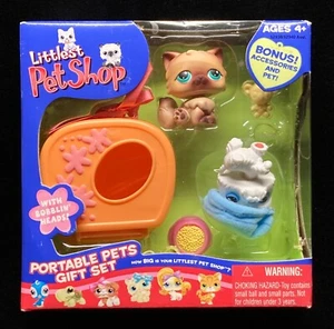 LPS ~ Portable Pets: Gift Set ~ Persian #22 ~ Scottie #24 ~ RARE ~ Neu im Karton - Bild 1 von 12