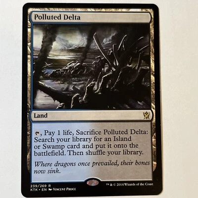 Polluted Delta - Khans of Tarkir MtG Magic Gathering Fetch land - LP - Image 1 of 2