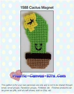 Kit o patrón de lona de plástico imán de cactus - Imagen 1 de 1