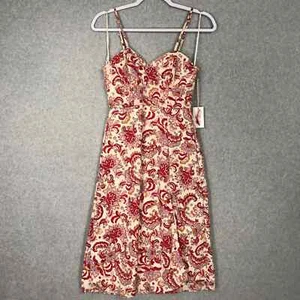 Jessica Simpson Dress Small Midi Paisley Smocked Corset Cottage Grandma Fairy - Picture 1 of 11