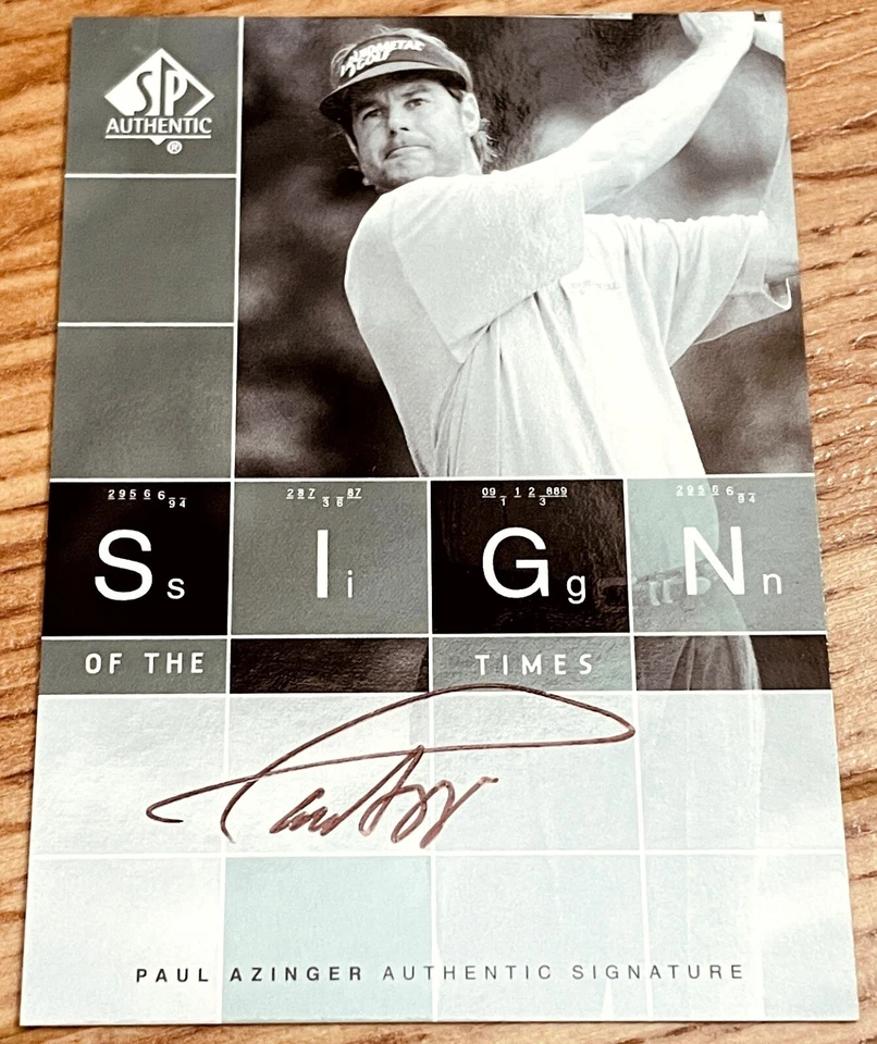 Paul Azinger certified signed auto autographed 2002 SP Sign of Times golf card - Image 1 of 1
