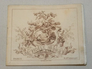 ALMANACH MINIATURE MINI CALENDRIER DE POCHE CALENDAR AU FIDELE BERGER 1889 PARIS - Imagen 1 de 17