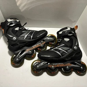 Rollerblade Zetrablade Men's Size 7 Inline Skates Black Orange - Picture 1 of 11