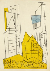 Bauhaus Ausstellung 1923 Weimer Exhibition Design Giclee Canvas Print 28x40 - Picture 1 of 2