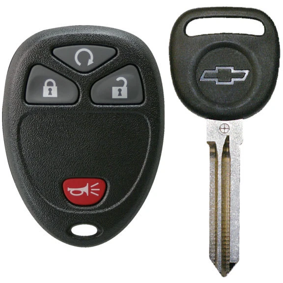 Chevrolet Silverado Keyless Entry Remote + Transponder chip key with logo.   - Image 1 of 1