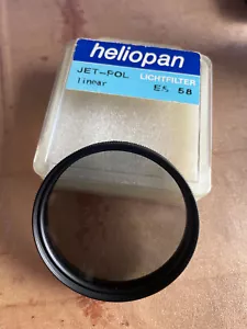 Heliopan Jet-Pol Linear Polarizer ES 58mm 2.5x Lens Filter Excellent Condition - Picture 1 of 7