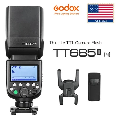 US Godox TT685IIN TT685II-N 2.4G TTL HSS Camera Flash Light Speedlite For Nikon - Image 1 of 4