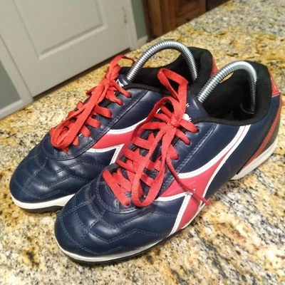 Diadora Capitano ID Indoor Soccer Shoes Navy Blue/Red Women’s Size 9 PO0508 - Image 1 of 4