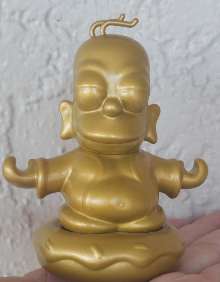 Simpsons 3" vinyl figure GOLDEN HOMER BUDDHA Matt Groening KidRobot Lootcrate - Image 1 of 4
