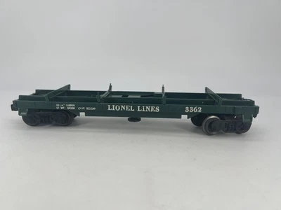 Lionel #3362 O Gauge Helium Tank Unloading Car Dark Green Fair Condition - Image 1 of 4