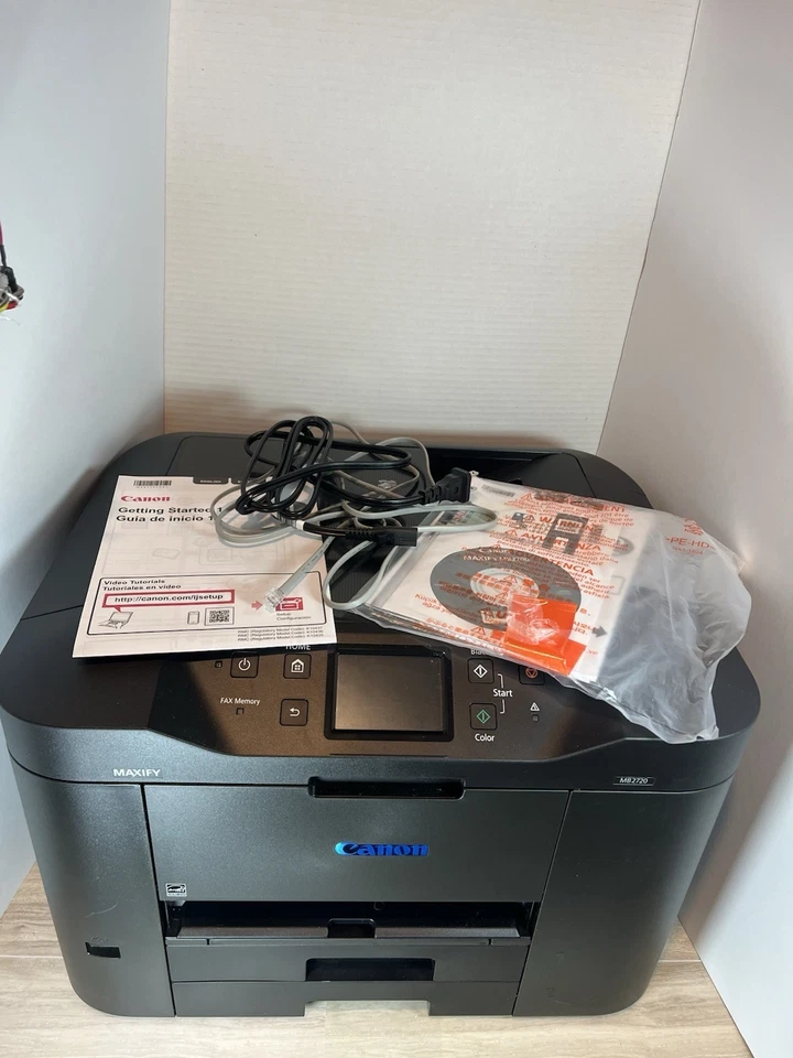Canon Maxify MB2720 Printer Wireless All-in-One Tested Cleaned Software Cords - Image 1 of 4