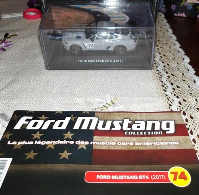 FORD MUSTANG COLLECTION Altaya 1/43  N°74 FORD MUSTANG GT4 2017+FASC - Photo 1/4