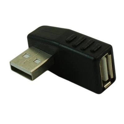 USB 2.0 RIGHT Facing A Male to A Female Right Angle Adapter - Image 1 of 2