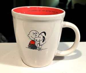 Hallmark Peanuts SNOOPY Charlie Brown Tasse LIFE DOES'T GET ANT BETTER rot weiß - Bild 1 von 7