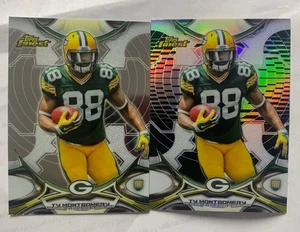 2015 Topps Finest Black Refractor + Base Rc Lot Ty Montgomery #9 Rookie RC - Picture 1 of 2