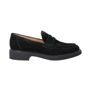 Gianvito Rossi Harris Velour Velvet Loafers Black Leather Lining Comfort EU37 - Picture 1 of 12