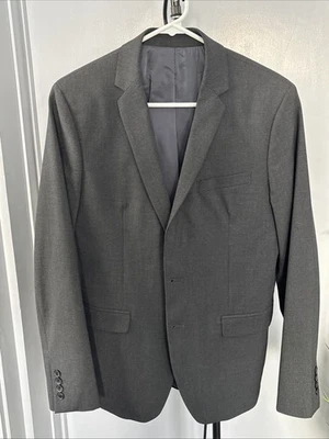 Calvin Klein Hombre 2 Botones Pequeño Gris Abrigo Deportivo Blazer Traje Chaqueta Foto 1 de 4