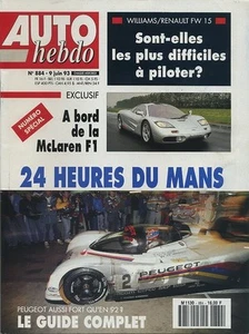 AUTO HEBDO n°884 09/06/1993 LOTUS ESPRIT S4 HONDA NSX - Foto 1 di 1
