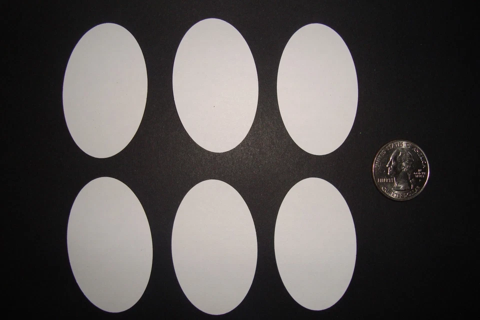 30 WHITE OVAL SHAPED EASTER EGGS DIE CUTS PUNCHES - Изображение 1 из 1