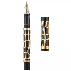 Pluma estilográfica Jinhao 100 esqueletos EF/F/M con convertidor, pluma estilográfica de escritura de resina negra - Imagen 1 de 4