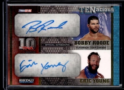 2012 Tristar TNA TENacious Bobby Roode / Eric Young Dual Auto Gold /100 NM-MINT - Image 1 of 2