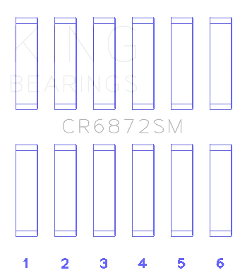 Juego de rodamientos de varilla de conexión King para Toyota 1GR-FE (tamaño STD) Foto 1 de 2