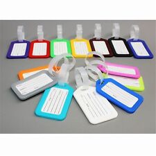 10 Travel Luggage Bag Tag Plastic Suitcase Baggage Office Name Address ID Label