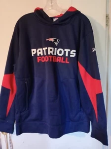NEW ENGLAND PATRIOTS Reebok Mens Size Medium NFL Authentic Sideline Hoodie - Picture 1 of 12