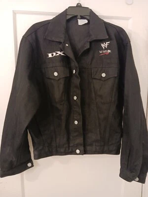 /WWF Vintage 1998 Degeneration X Chaqueta Denim Negra Adulto Pequeña  Foto 1 de 4