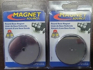2 Pack of Round Base Magnets #07222 Holds 65 lbs. or 29 kg. By Master Magnetics - Picture 1 of 7