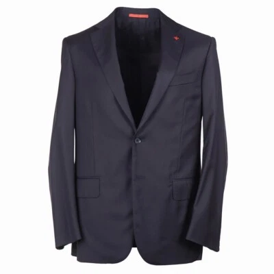 Isaia Napoli Solid Black Year-Round Wool Blazer 38R (Eu 48) Sport Coat NWT - Image 1 of 4