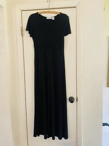 Vintage Liz Claiborne Collection 100% Silk Empire Waist Minimalist Maxi Dress S - Picture 1 of 5