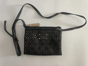 Guess Denim And Brown Faux Leather Should Purse Bag Women - Picture 1 of 6