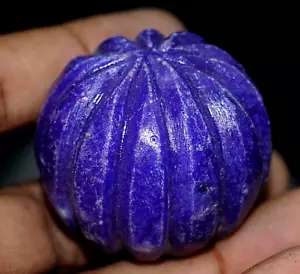 Pietra preziosa sfusa grezza zaffiro blu taglio melone naturale certificato GIE 424,65 ct - Foto 1 di 6