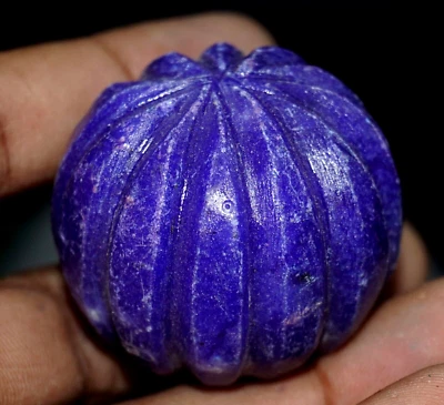 424.65 Ct GIE Certified Natural Melon Cut Blue Sapphire Rough Loose Gemstone - Image 1 of 4