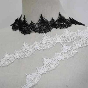 Delicado velo de encaje Venice Love Hearts de 2 yardas para gargantilla Lolita manualidades hágalo usted mismo - Imagen 1 de 10