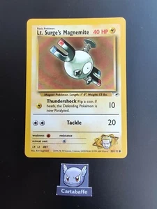 Pokemon Karte Lt. Surge's Magnemite 80/132 Gym Heroes Unlimited Wizards - Bild 1 von 2