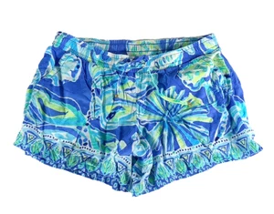 Lilly Pulitzer Shorts Womens Medium Multicolor Floral Drawstring Colorful Preppy - Picture 1 of 8