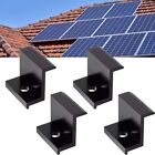 User Friendly Design PV Solar Panel Mount End Clamp Aluminum Alloy Black 4Pcs