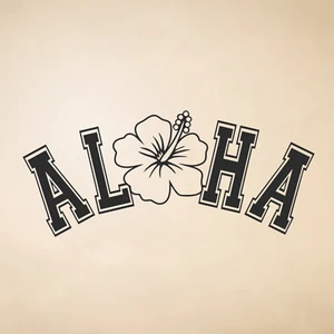 Aloha Hibiskus Vinyl Aufkleber - Autofenster, Laptops, Becher, Notizbücher, Kindles - Bild 1 von 26