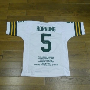 Paul Hornung signiertes Green Bay Packers Fußball Trikot Größe XL  - Bild 1 von 5