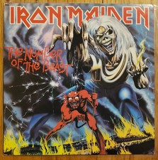 Iron Maiden - Number of the Beast OG 1st Press LP 1982 ST-12202 Wally VG+