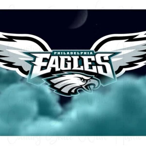 20oz Skinny Tumbler Sublimation Transfer Print Eagles Football Ready To Press - Picture 1 of 1