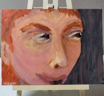 See Ya... Original Firmado Outsider Punk Arte Popular Pintura WEBB 9x12 Foto 1 de 2