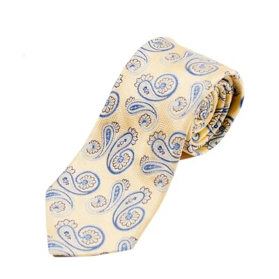 Braemore Light Yellow Paisley Tie 11624 Foto 1 de 2