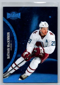 2021-22 Skybox Metal Universe Nathan MacKinnon #130 Blue Spectrum PMG - Picture 1 of 2