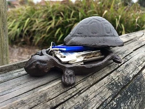 Cast Iron Tortoise home garden decoration key safe box Security Case Xmas gift - Picture 1 of 2