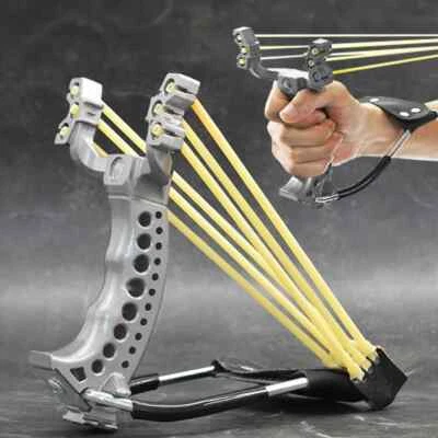 Hunting Slingshot with Wrist Support Elastic Band Outdoor Shooting Catapult - Image 1 of 4