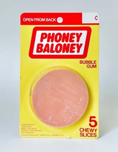 Vintage 1992 Amurol PHONEY BALONEY Bubble Gum 5.5” SEALED Candy Container - Picture 1 of 3