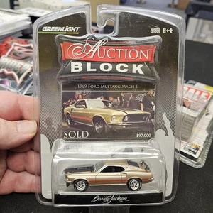 Greenlight Auction Block Barret-Jackson 1969 Ford Mustang Mach 1 1:64 2008 NIP - Picture 1 of 4